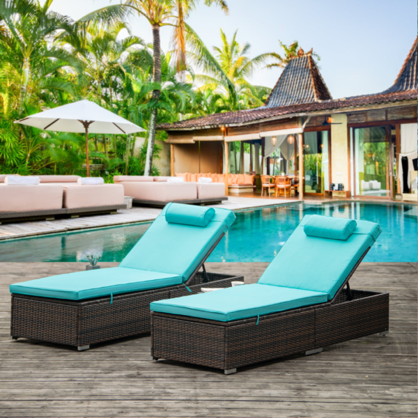 OUTDOOR DAY BED POOL SIDE FURNITURE OUTDOOR LAUNGERS POOL FURNITURE